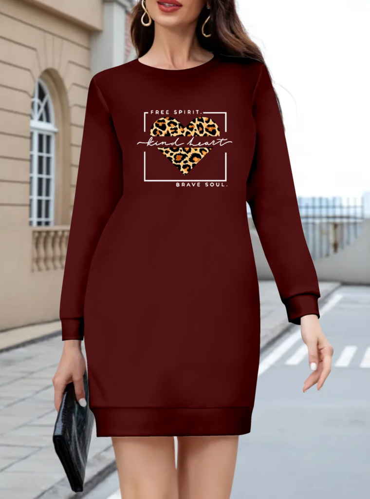 Kadın Uzun Kollu Bisiklet Yaka Desenli Viskon Iki Iplik Bluz (142430)