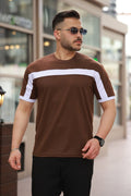 Erkek şerit Detaylı Kısa Kollu T-shirt (160884)