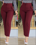 Kadın üste Oturan Paçası Bilek üzerinde Biten Atlas Kumaş Pantolon 36 (S) - 48 (4XL) (113933)