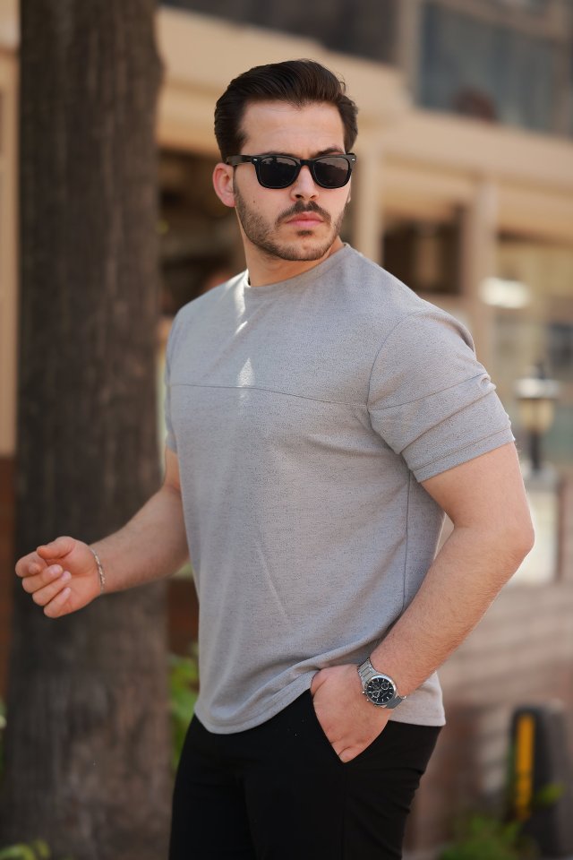 Erkek Oversize Bisiklet Yaka Kısa Kollu T-shirt (160099)