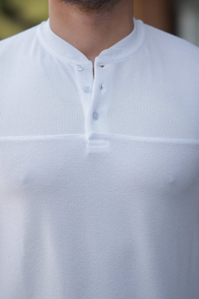 Erkek Hakim Yakalı Kısa Kollu Pamuklu T-shirt (161512)