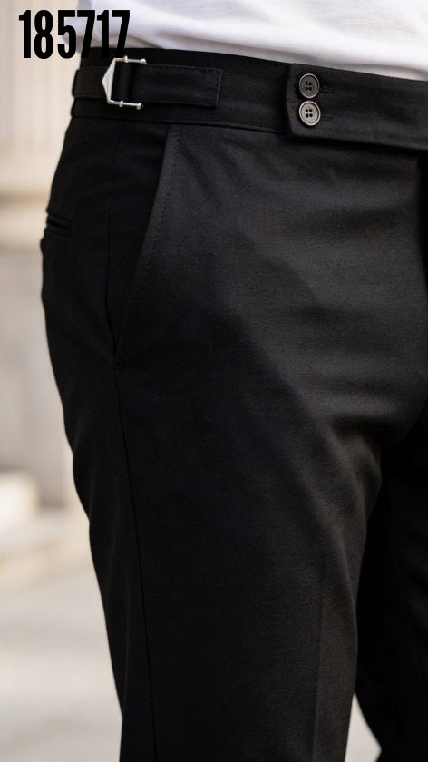 Erkek Toka Detaylı Oldmoney Kumaş Pantolon