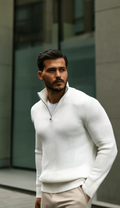 Erkek Balıkçı Zip Yaka Uzun Kollu Triko (177229)