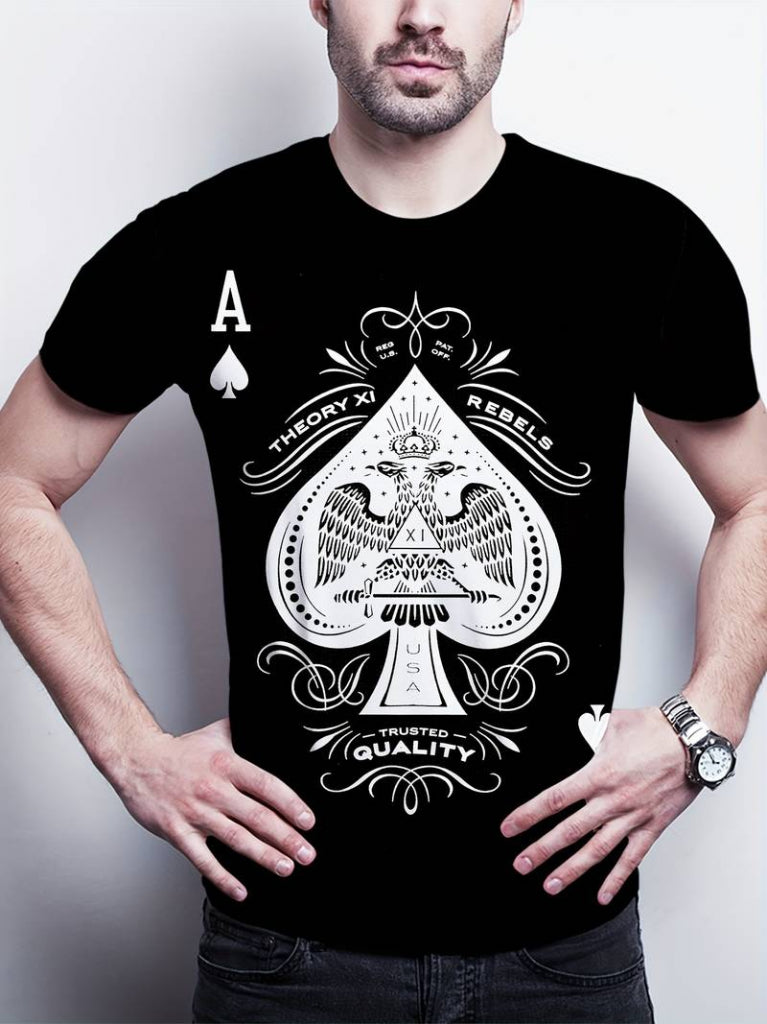 Erkekkısa Kollu Yuvarlak Yaka Desenli Viskon T-shirt (168615)
