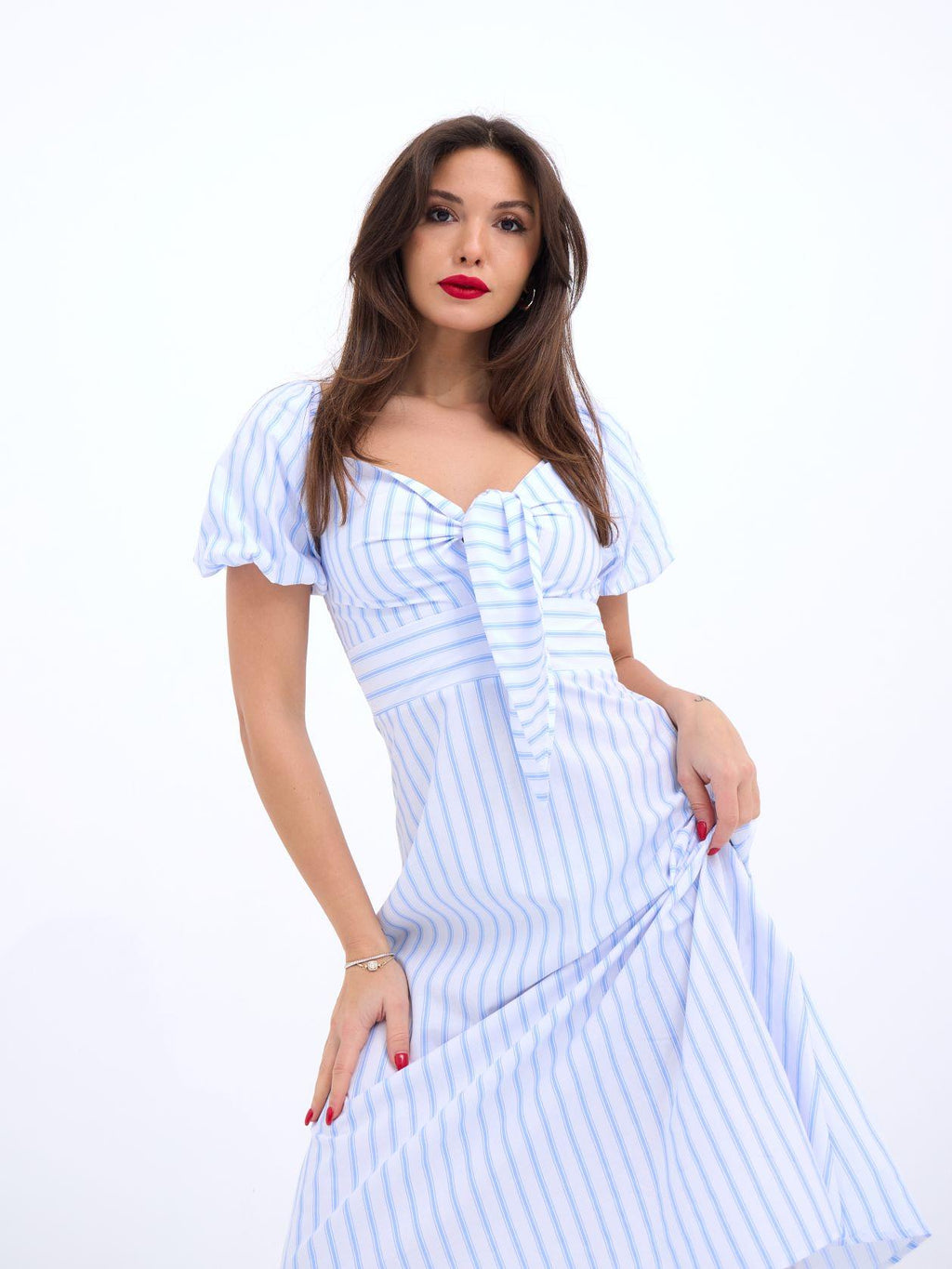 5948 ELBİSE-LOS ANGELES ÇİZGİLİ (144377)