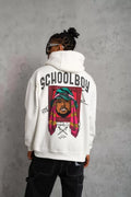 Erkek SCHOOL BOY Baskılı Kapüşonlu Sweat - Beyaz (92694)
