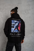 Erkek Astronot Baskılı Kapüşonlu Sweat - Siyah (92699)