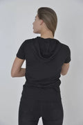 Kapşonlu Slim Fit T-shirt - Siyah (92837)