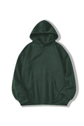 Erkek Düz Kapüşonlu Sweat - Koyu Yeşil (93100)