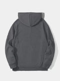 Erkek Düz Kapüşonlu Sweat - Füme (93101)