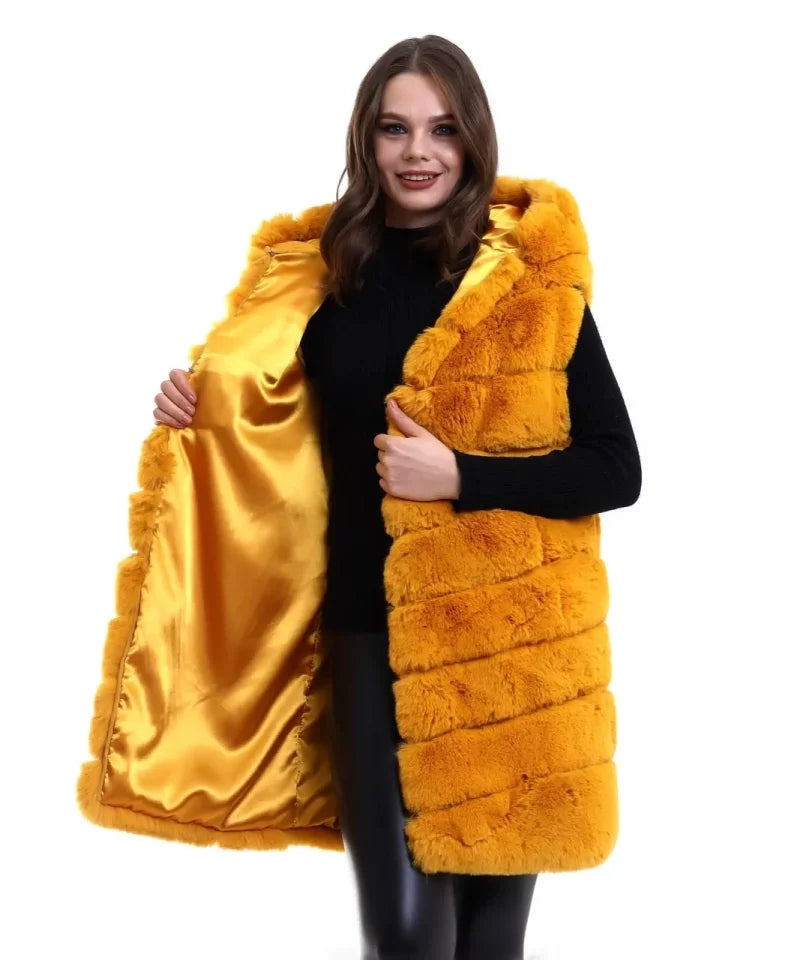 Reks Kapüşonlu Yelek - Sarı (93145)