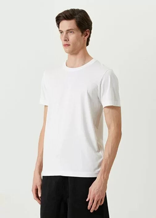 Unisex Basic Bisiklet Yaka Regular T-Shirt - Beyaz (94825)