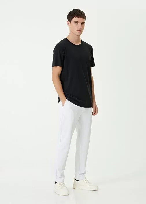 Unisex Basic Bisiklet Yaka Regular T-Shirt - Siyah (94826)