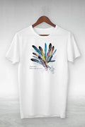 Unisex Baskılı Oversize T-Shirt - Beyaz (99814)