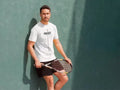 Unisex Bisiklet Yaka Baskılı Oversize T-Shirt - Beyaz (102316)