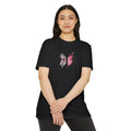 Unisex Bisiklet Yaka Baskılı T-Shirt - Siyah (102352)