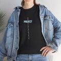 Unisex Bisiklet Yaka Baskılı T-Shirt - Siyah (102363)