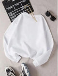 Üç İplik Biskilet Yaka Basic SweatShirt - Beyaz (126632)