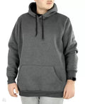 Erkek Uzun Kol Kapşonlu Basic Sweatshirt Hoodie - Füme (127781)
