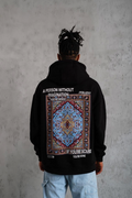 Erkek Kilim Desen Kapüşonlu - Siyah (131524)