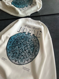 Üç İplik Bisiklet Yaka Baskılı SweatShirt - Beyaz (131537)