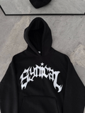 Üç İplik Kapşonlu Baskılı Oversize SweatShirt- Siyah (132929)