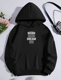 Kışlık Üç İplik Kapşonlu SweatShirt - Siyah (133997)