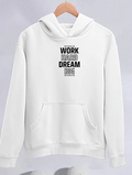 Kışlık Üç İplik Kapşonlu SweatShirt - Beyaz (133998)