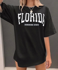 Bisiklet Yaka Baskılı T-shirt - Siyah (142454)