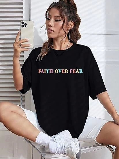 Bisiklet Yaka Baskılı T-shirt - Siyah (142481)