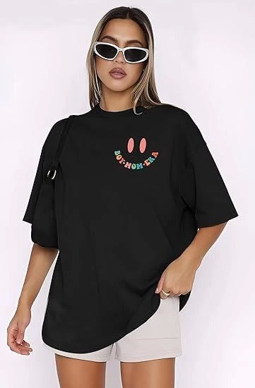 Bisiklet Yaka Kısa Kol Baskılı T-shirt - Siyah (142484)