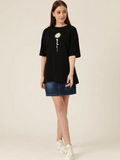Baskılı T-shirt - Siyah (144674)