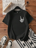 Baskılı T-shirt - Siyah (146025)