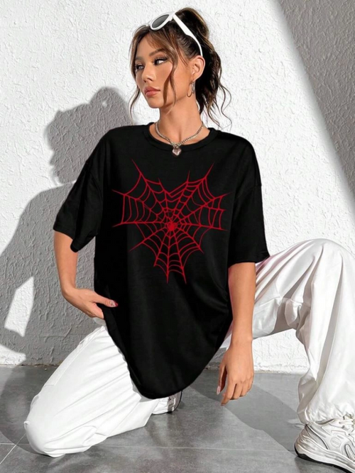 Baskılı T-shirt - Siyah (146028)