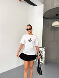 Kısa Kol Baskılı T-shirt - Beyaz (152902)