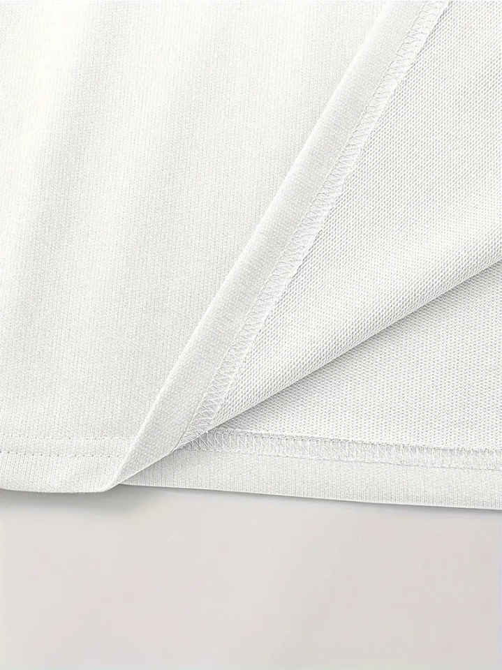 Baskılı Oversize Bisiklet Yaka T-shirt - Beyaz (158904)