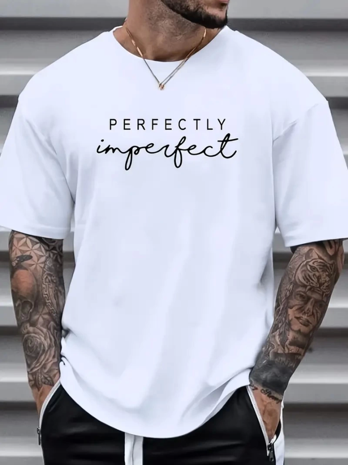 Erkekler Için PERFECTLY Günlük Tişört - Beyaz (158923)
