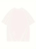 Thousand Baskılı Oversize Bisiklet Yaka T-shirt - Beyaz (158925)