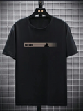 Baskılı Oversize Bisiklet Yaka T-shirt - Siyah (158931)