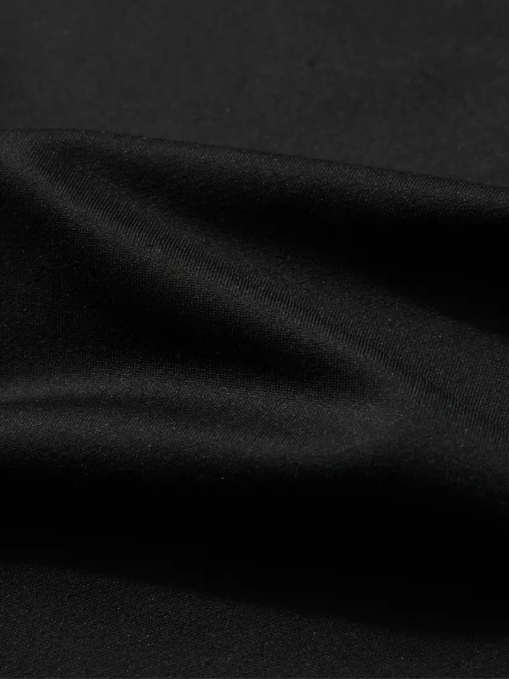 Baskılı Oversize Bisiklet Yaka T-shirt - Siyah (158946)
