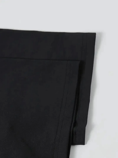 Baskılı Oversize Bisiklet Yaka T-shirt - Siyah (159032)