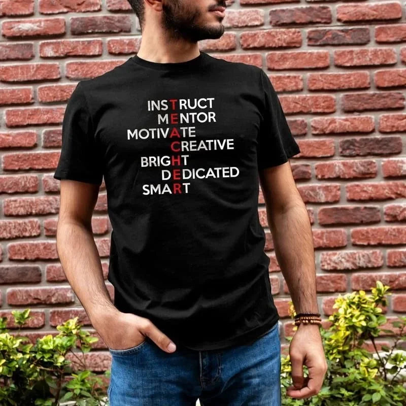 Unisex Bisiklet Yaka Baskılı Oversize T-Shirt - Siyah (180633)