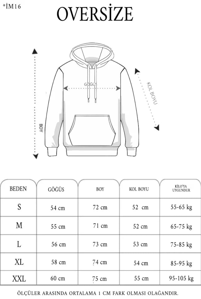 3 İplik Kapşonlu Sweatshirt Hoodie - Siyah (180659)