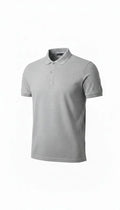 Erkek Pike Kumaş Düğmeli Yaka Regular Fit Günlük Kısa Kol Tişört T-shirt - Gri (181979)