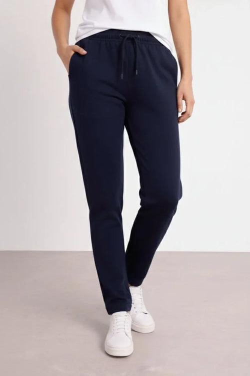 Düz Paça Beli Lastikli İpli Günlük Spor Eşofman Altı Rahat Fit - Lacivert (183961)