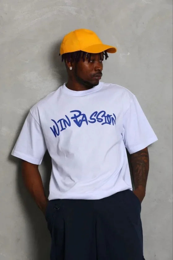 Erkek Baskılı T-Shirt Kısa Kol Bisiklet Yaka Regular Fit Rahat Kalıp Günlük Tişört - Beyaz (185463)