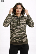 Kamuflaj Desenli 2 İplik 4 Mevsim Kapüşonlu Kanguru Cepli Hoodie Sweatshirt (186037)