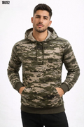 Erkek Kamuflaj Desenli Hoodie Sweatshirt