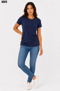 Basic Tişört Bisiklet Yaka Kısa Kol Günlük Yazlık Slim fit TShirt Lacivert