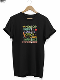24 Kasım Öğretmenler Günü Hediye Temalı Oversize Bisiklet Yaka Tshirt Siyah